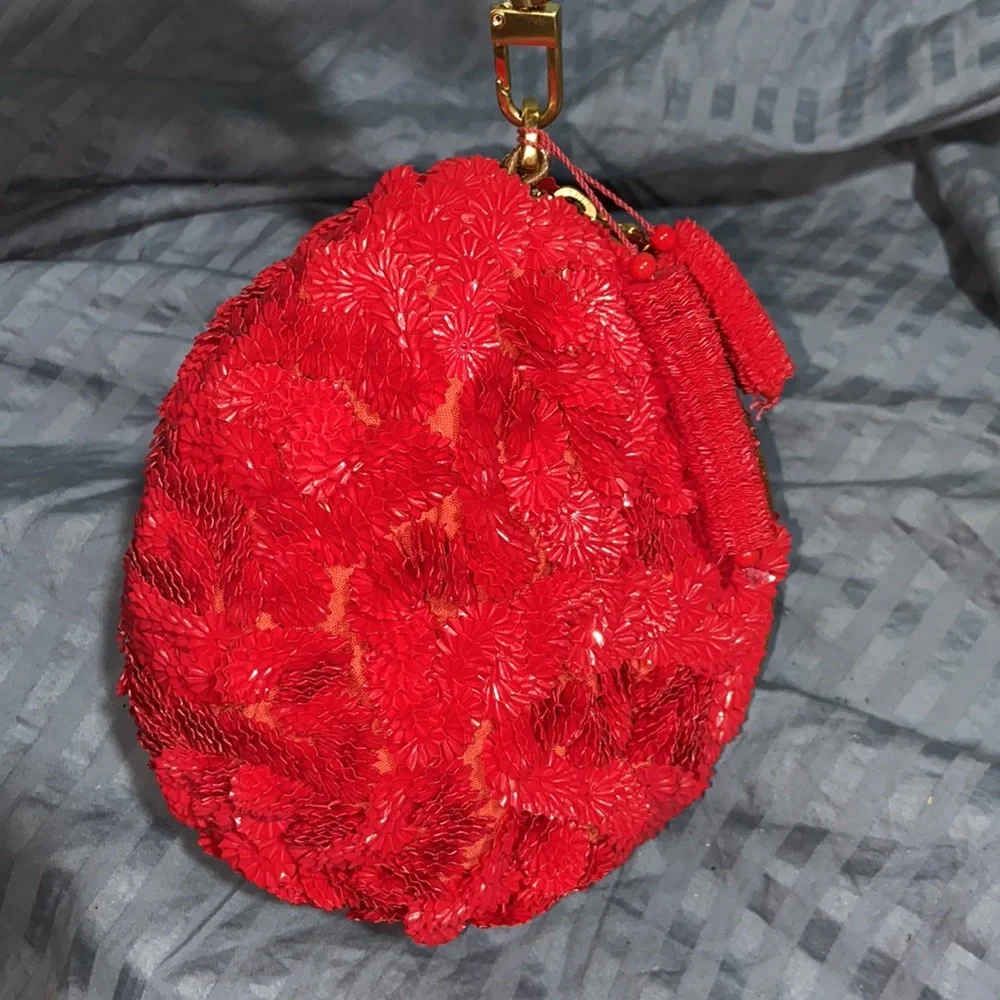 RARE unique Vintage EUC Jamin Puech beaded wristlet bag_3
